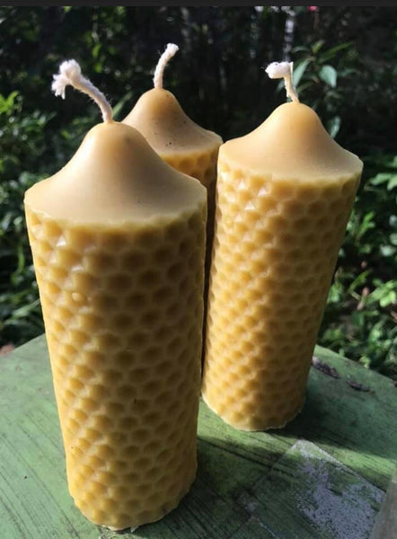Honeycomb Beeswax Pillar Candle