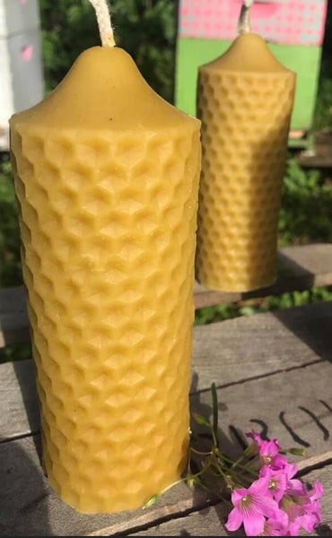 Honeycomb Beeswax Pillar Candle