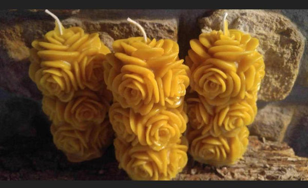 Rose Pillar Candle