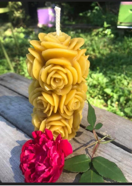Rose Pillar Candle