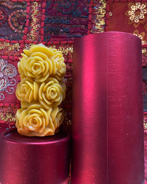 Rose Pillar Candle