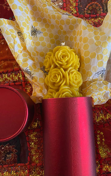 Rose Pillar Candle